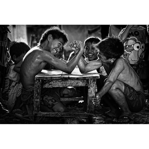 Panco White Modern Wood Framed Art Print by Prayoga, Adhi