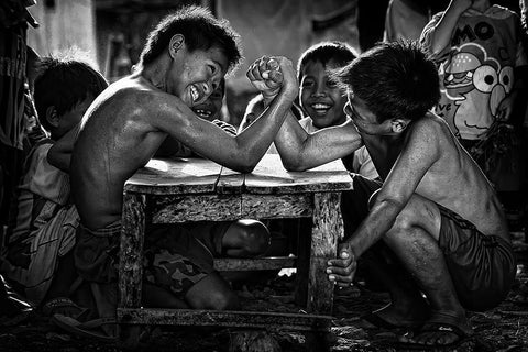 Panco Black Ornate Wood Framed Art Print with Double Matting by Prayoga, Adhi