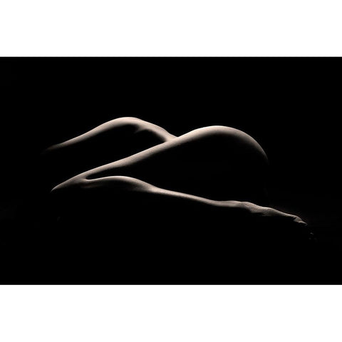 Bodyscape : I See Z Black Modern Wood Framed Art Print with Double Matting by Sungkono, Heru