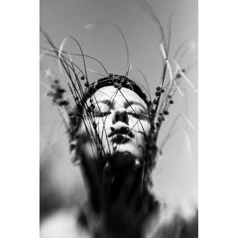 Untitled Black Modern Wood Framed Art Print by Bousca, Bogdan