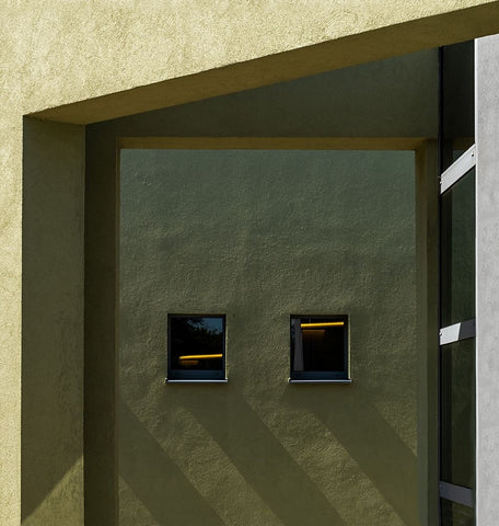 Light And Shadow Play White Modern Wood Framed Art Print with Double Matting by Joosten, Lus