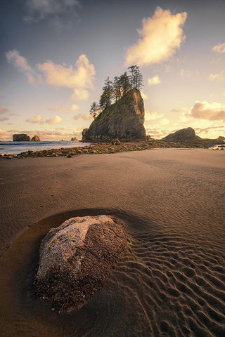 Water Trails Black Ornate Wood Framed Art Print with Double Matting by Gamito, Clara