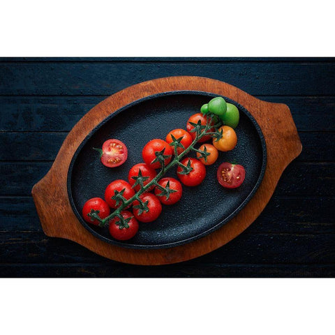 Colourful Tomatoes Gold Ornate Wood Framed Art Print with Double Matting by Karina, Aleksandrova