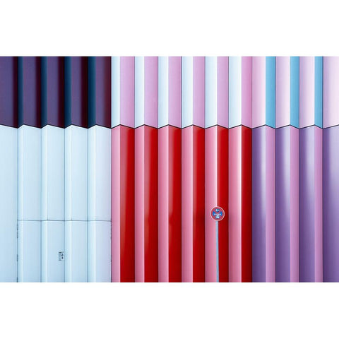 Colorful Black Modern Wood Framed Art Print with Double Matting by iso66