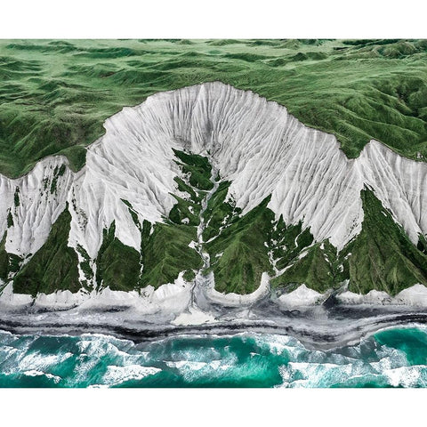 Sakhalin Black Modern Wood Framed Art Print by Dydkovskiy, Igor