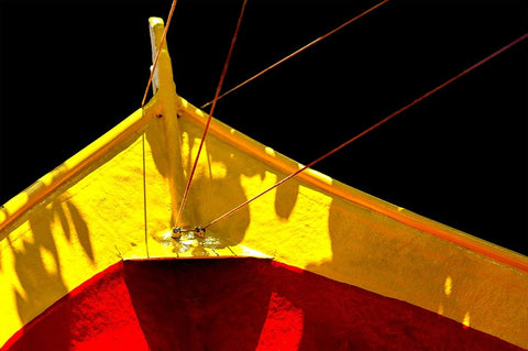 Boat - V Black Ornate Wood Framed Art Print with Double Matting by Wood, Carlos