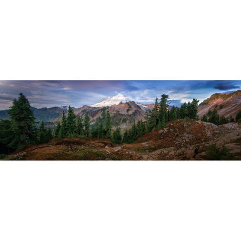 Mount Baker From Artist Point Black Modern Wood Framed Art Print by K. Papp, James