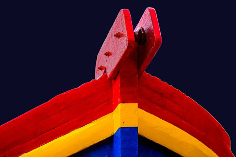 Boat - Xl Black Ornate Wood Framed Art Print with Double Matting by Wood, Carlos