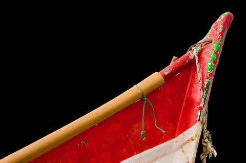 Boat - L Black Ornate Wood Framed Art Print with Double Matting by Wood, Carlos