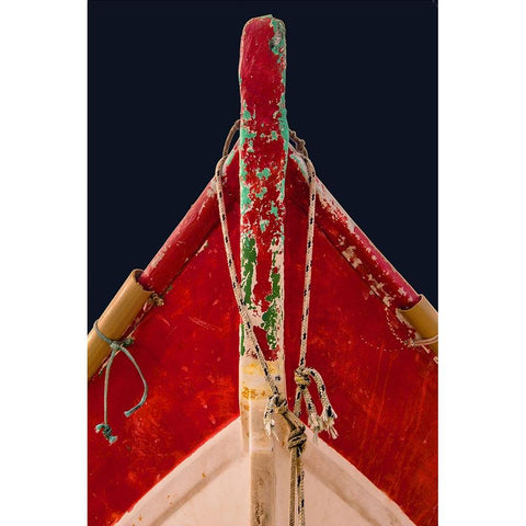 Boat - Liii White Modern Wood Framed Art Print by Wood, Carlos