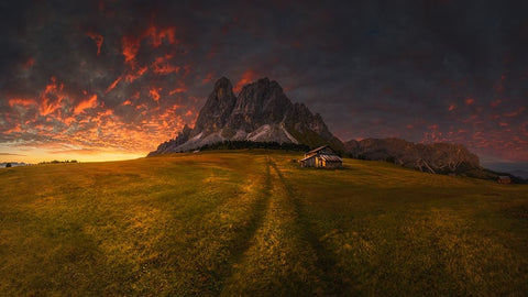 Untitled Black Ornate Wood Framed Art Print with Double Matting by Rojek, Tomasz