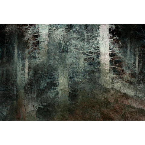 From The Hill Black Modern Wood Framed Art Print by Talen, Nel
