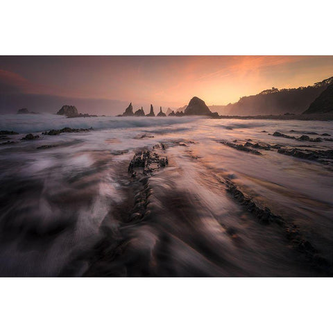 Gueirua Black Modern Wood Framed Art Print by Alvarez Osorio, Cesar