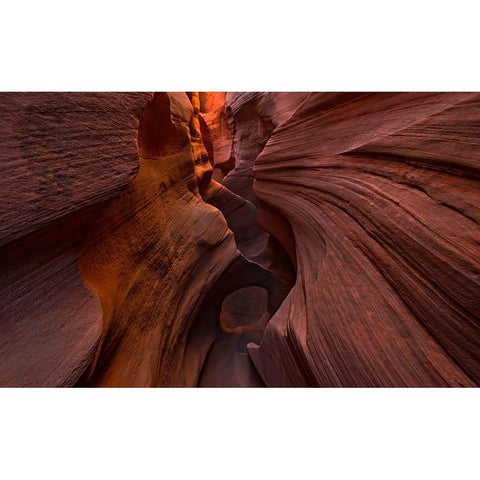 Slot Canyon White Modern Wood Framed Art Print by S. Chia, James