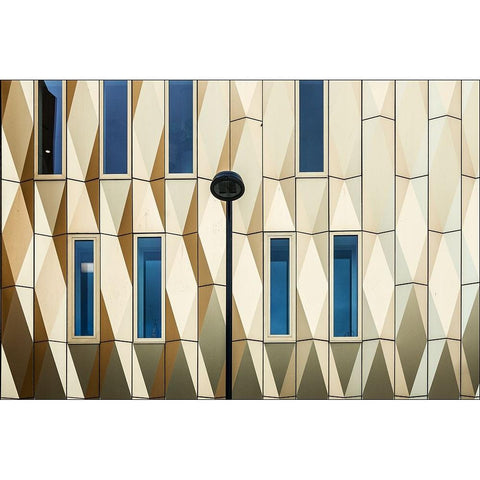 Facade Details White Modern Wood Framed Art Print by van Maastricht, Henk