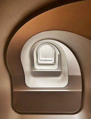 Looking Up White Modern Wood Framed Art Print with Double Matting by Reichert, Renate