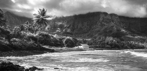 Breaking Surf White Modern Wood Framed Art Print with Double Matting by Wrobel, Karsten