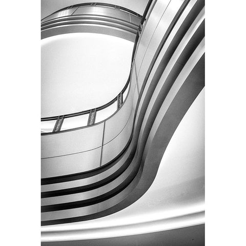 Undulation White Modern Wood Framed Art Print by NOZA, NOB