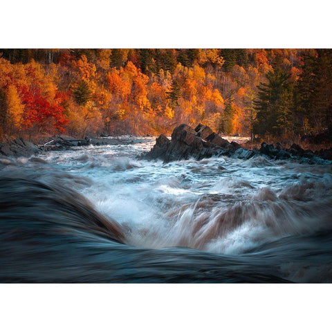 The Turbulence Black Modern Wood Framed Art Print by He, Like