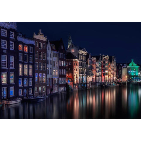 Amsterdam Colors Ii White Modern Wood Framed Art Print by Osuna, Fran