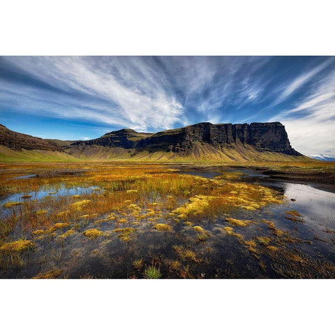 Late Summer Day Black Modern Wood Framed Art Print by H. Ingibergsson, Torsteinn