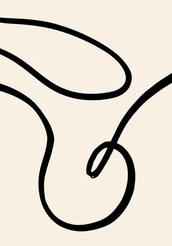 Black Lines 02 White Modern Wood Framed Art Print with Double Matting by 1x Studio