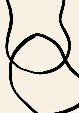 Black Lines 04 Black Ornate Wood Framed Art Print with Double Matting by 1x Studio