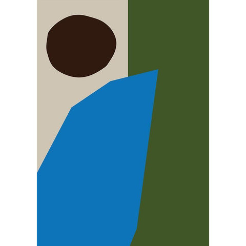 Color Blocks 04 Gold Ornate Wood Framed Art Print with Double Matting by 1x Studio