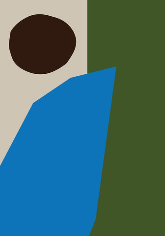 Color Blocks 04 White Modern Wood Framed Art Print with Double Matting by 1x Studio