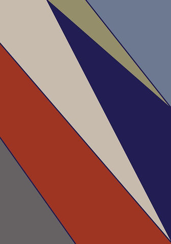 Color Blocks 05 White Modern Wood Framed Art Print with Double Matting by 1x Studio