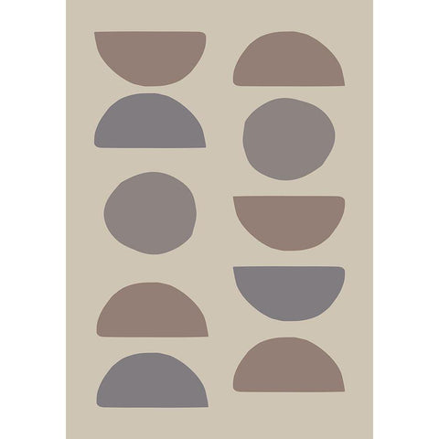 Organic Shapes 02 Black Modern Wood Framed Art Print by 1x Studio