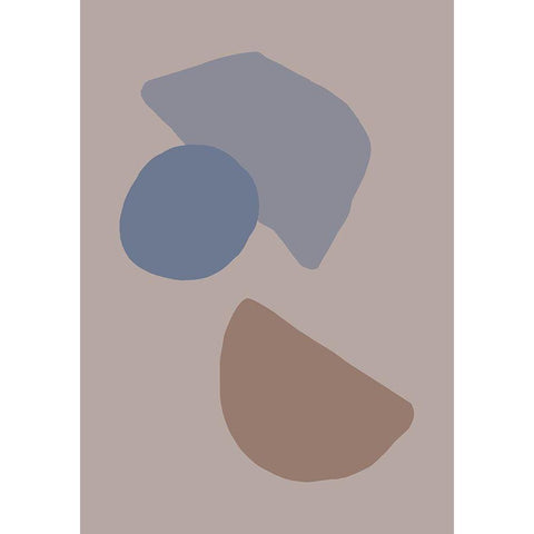 Organic Shapes 03 Black Modern Wood Framed Art Print by 1x Studio