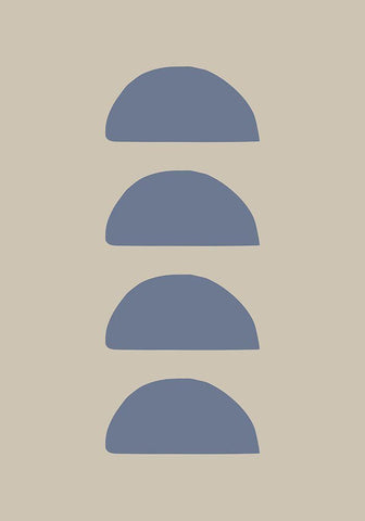 Organic Shapes 06 White Modern Wood Framed Art Print with Double Matting by 1x Studio