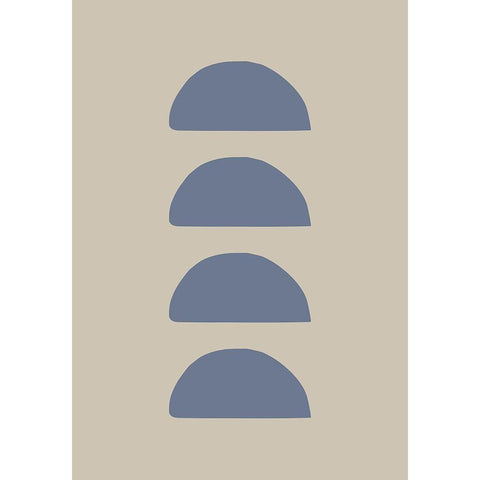 Organic Shapes 06 Black Modern Wood Framed Art Print by 1x Studio