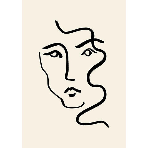 Portrait 01 Black Modern Wood Framed Art Print with Double Matting by 1x Studio