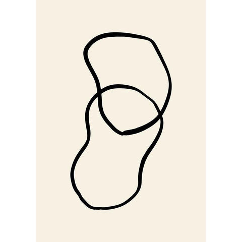 Shape 02 White Modern Wood Framed Art Print by 1x Studio