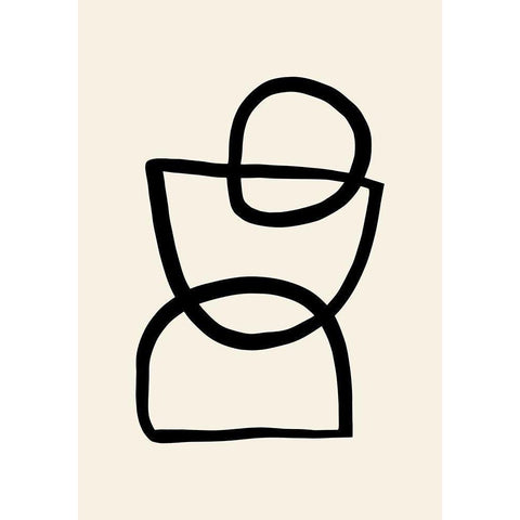 Shape 04 Black Modern Wood Framed Art Print by 1x Studio