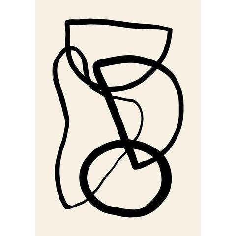 Shape 05 White Modern Wood Framed Art Print by 1x Studio