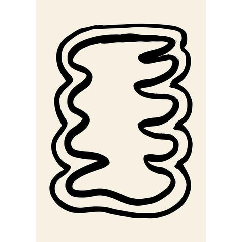 Shape 06 White Modern Wood Framed Art Print by 1x Studio