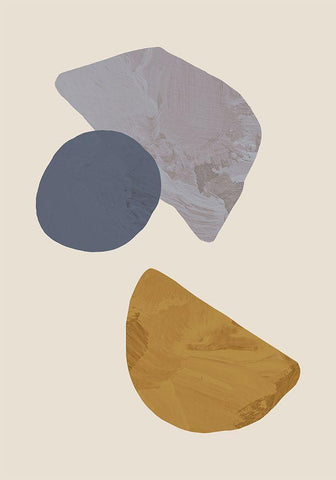 Collage 03 White Modern Wood Framed Art Print with Double Matting by 1x Studio