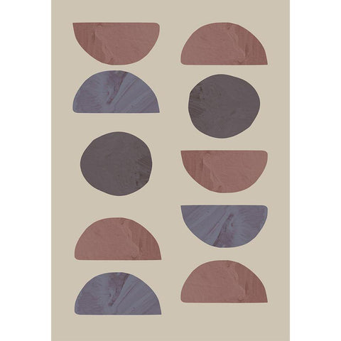 Collage 04 Sand Black Modern Wood Framed Art Print with Double Matting by 1x Studio