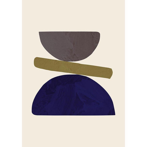 Collage 05 Gold Ornate Wood Framed Art Print with Double Matting by 1x Studio