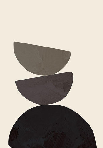 Collage 08 White Modern Wood Framed Art Print with Double Matting by 1x Studio