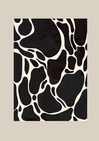 Giraffe Sand Black Ornate Wood Framed Art Print with Double Matting by 1x Studio