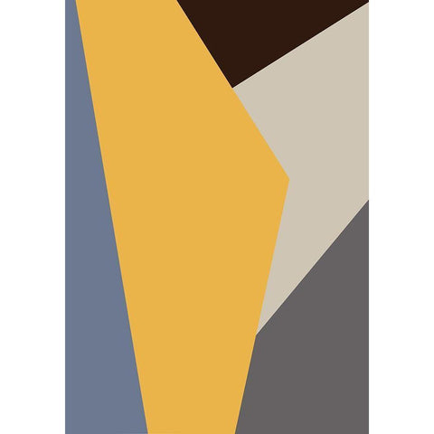 Color Blocks 01 Black Modern Wood Framed Art Print with Double Matting by 1x Studio