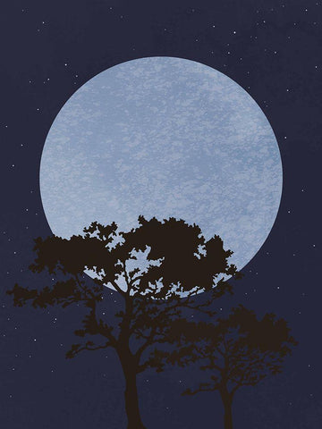 Dark Night White Modern Wood Framed Art Print with Double Matting by 1x Studio II