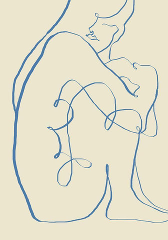 Sitting Grand Black Ornate Wood Framed Art Print with Double Matting by 1x Studio II