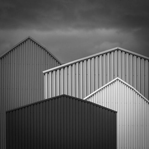 Windowless Environment White Modern Wood Framed Art Print by Vangindertael, Luc