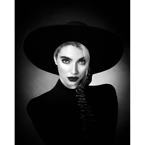 Tangled Up In Black Black Modern Wood Framed Art Print by Punyet Miro, Carles