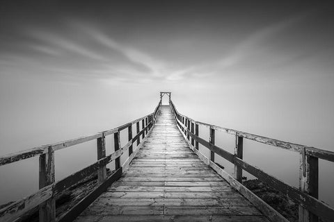 Untitled White Modern Wood Framed Art Print with Double Matting by Luo, Jana